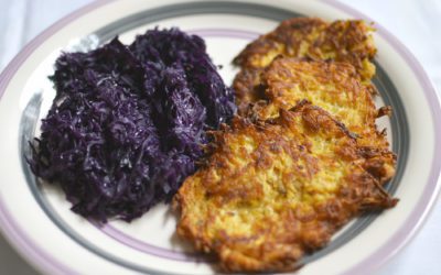 Sütőtöktócsni párolt lila káposztával