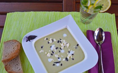 Hideg cukkinikrémleves bazsalikommal és citrommal