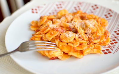 Marinált paprika pesztós tészta