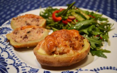 Vörösbabbal töltött krumplicsónak